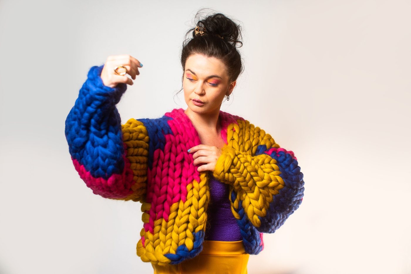 Runica Bold Knit Cardigan – 1