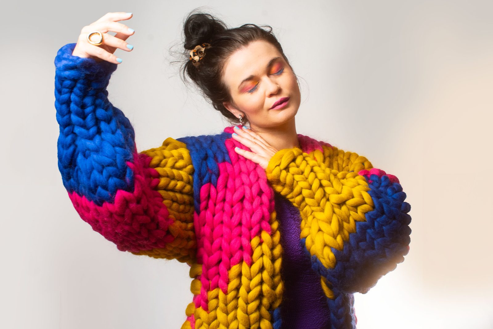Runica Bold Knit Cardigan – 3